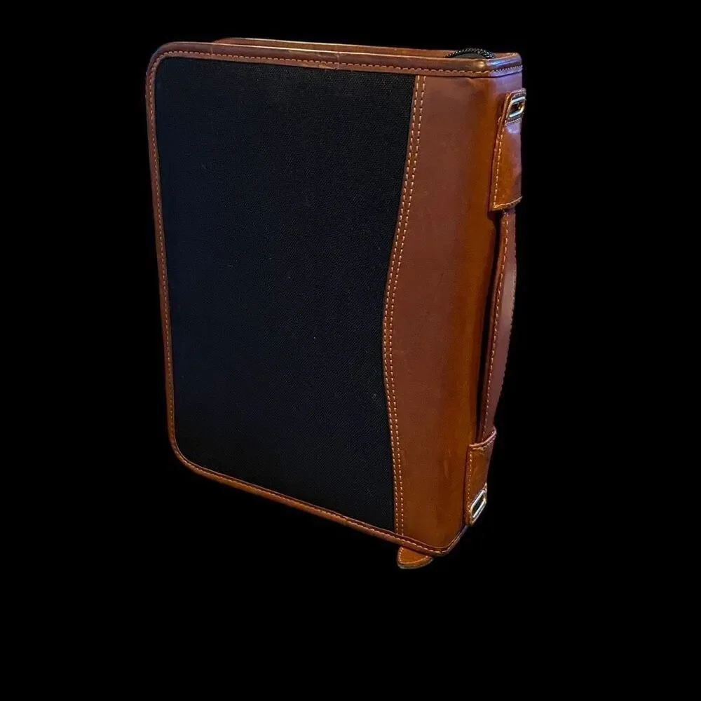 Vintage Daytimer Leather and Canvas with carry handle